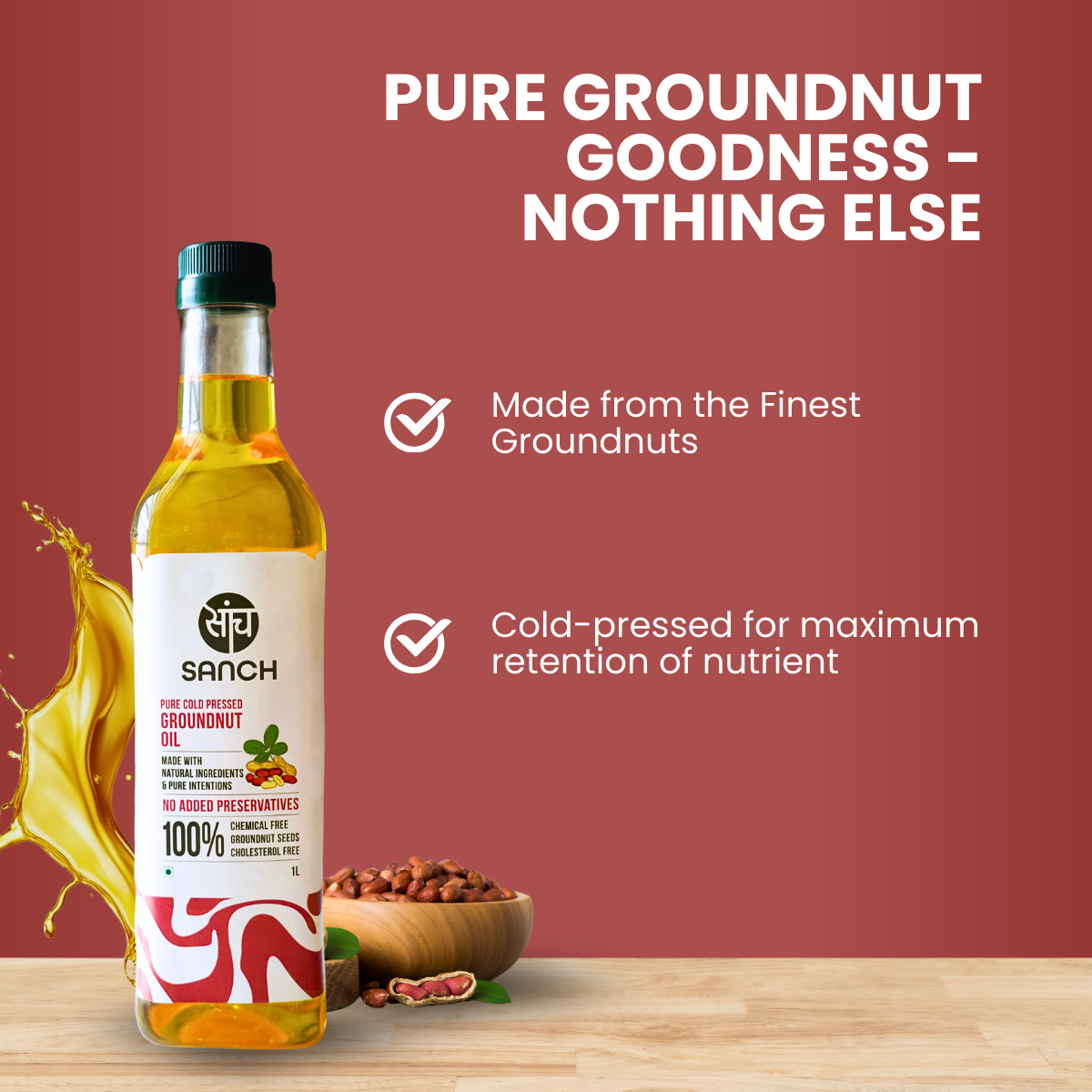 Cold Pressed Groundnut Oil