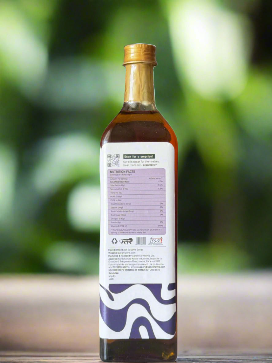 Cold Pressed Black Sesame Oil