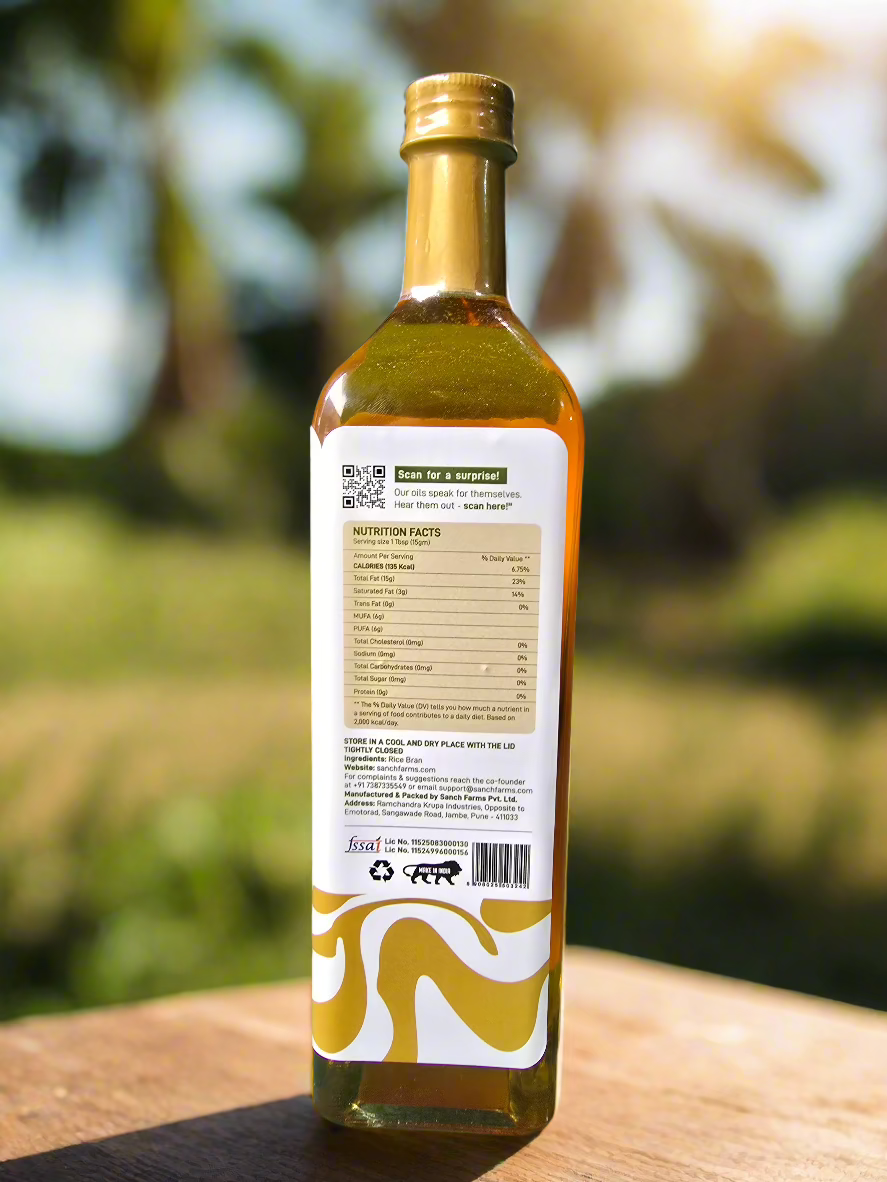 Presd Rice Cold Pressed Rice Bran Oil – Sanch by SANCH FARMS PRIVATE LIMITED.